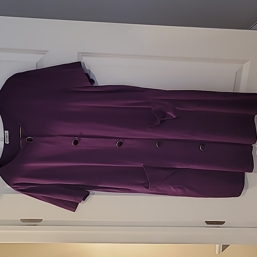Short-sleeved cotton dress, with pockets